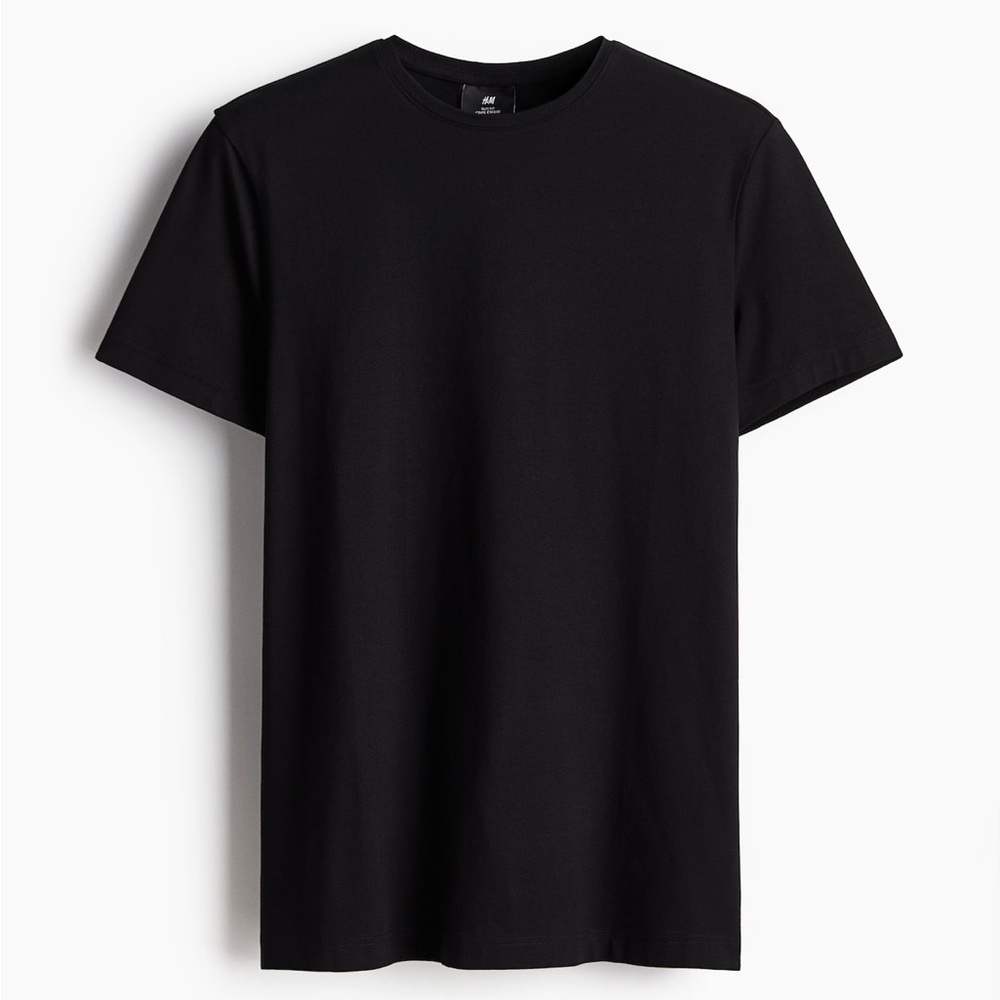 NWT H&M Black Crew Neck Tshirt size large